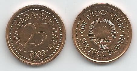 Yugoslavia KM84(U) 25 Para β Lot of 50 representative product image