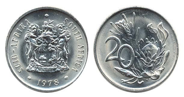 South Africa KM86(U) 20 Cents β Lot of 40 representative product image