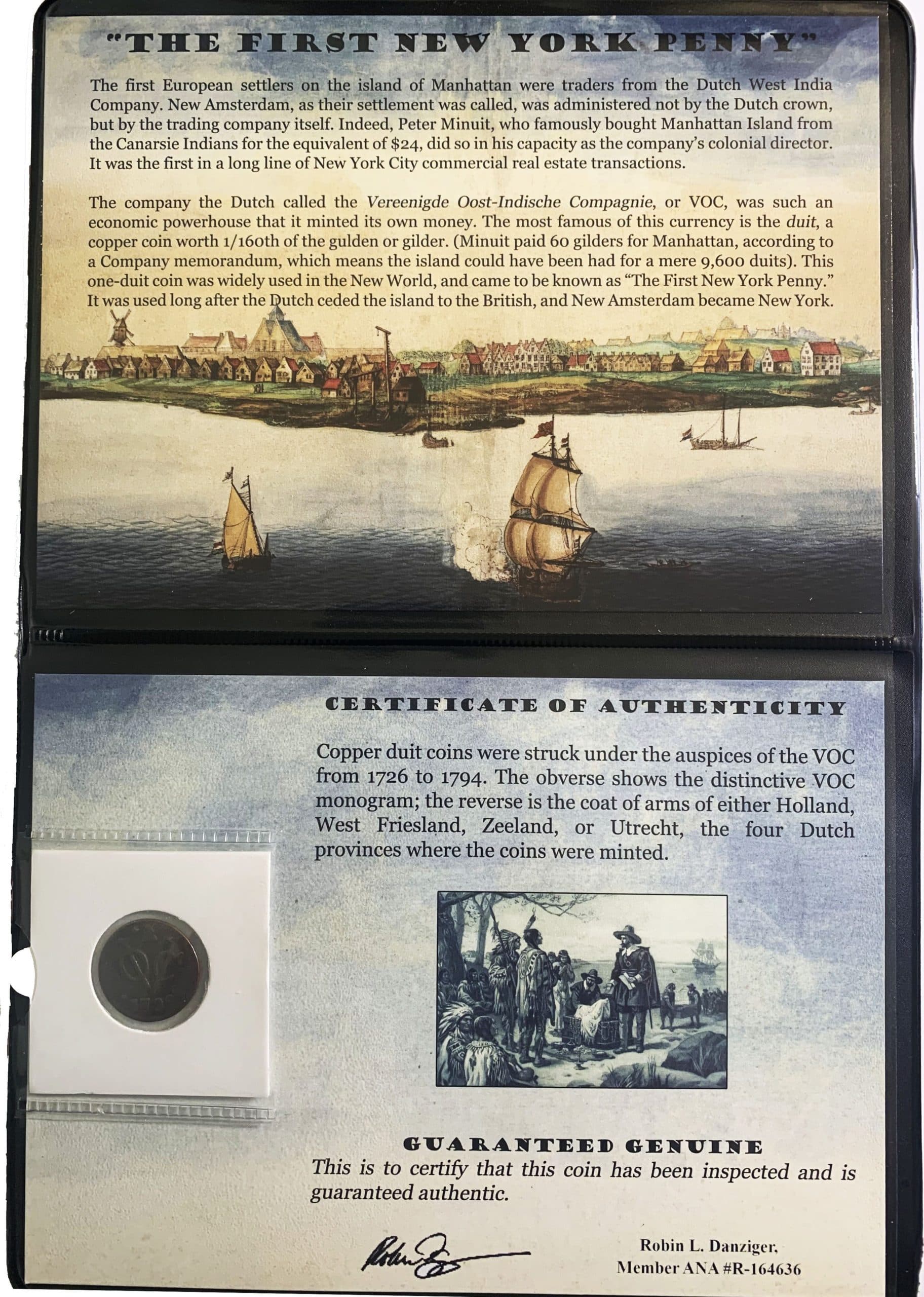 First New York Penny : VOC Copper Duits Album representative product image