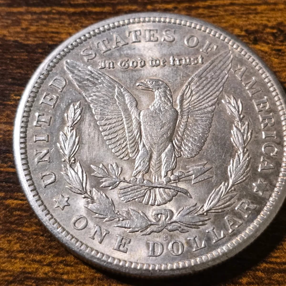 1921-S Morgan Silver Dollar raw coin, exact item photo
