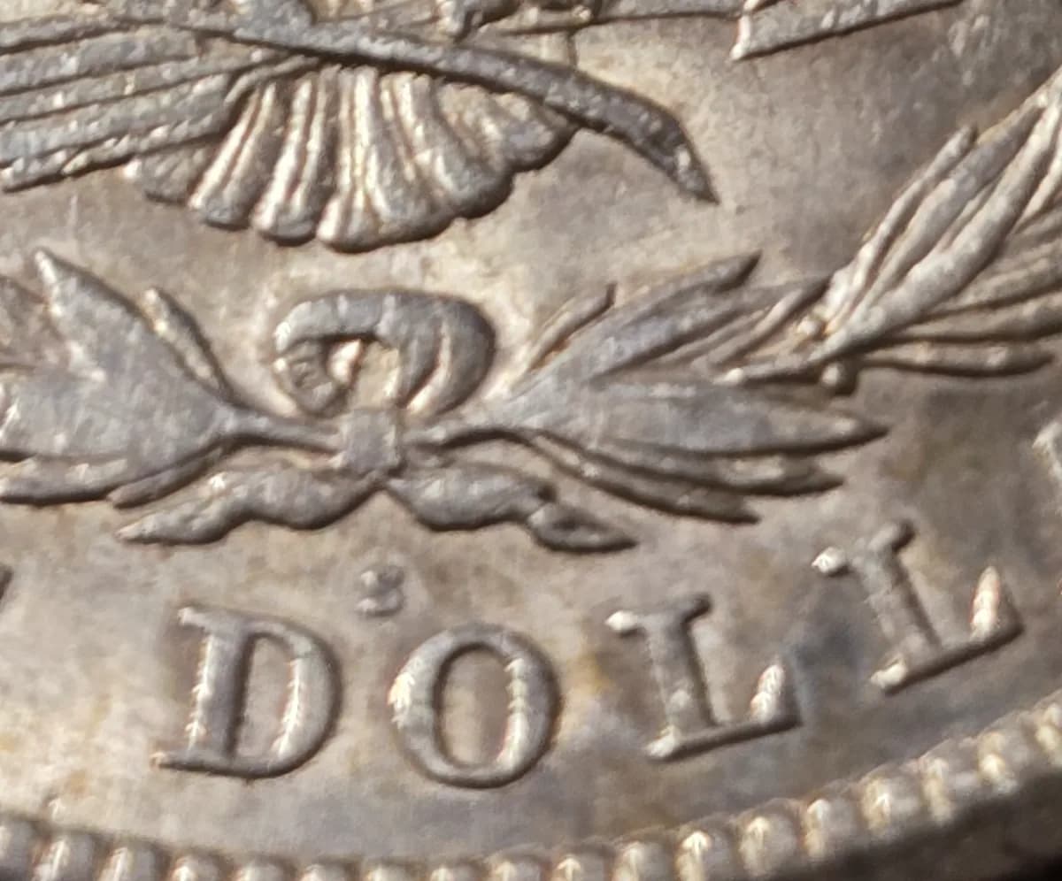 1921-S Morgan Silver Dollar raw coin, exact item photo