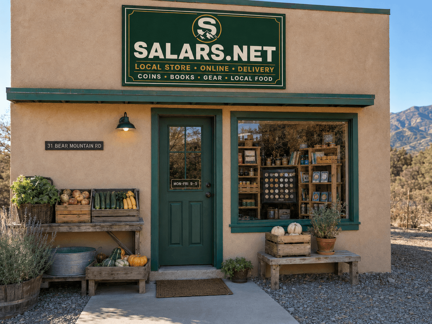 Entrance to the Salars.net local store at 31 Bear Mountain Road in Silver City, New Mexico