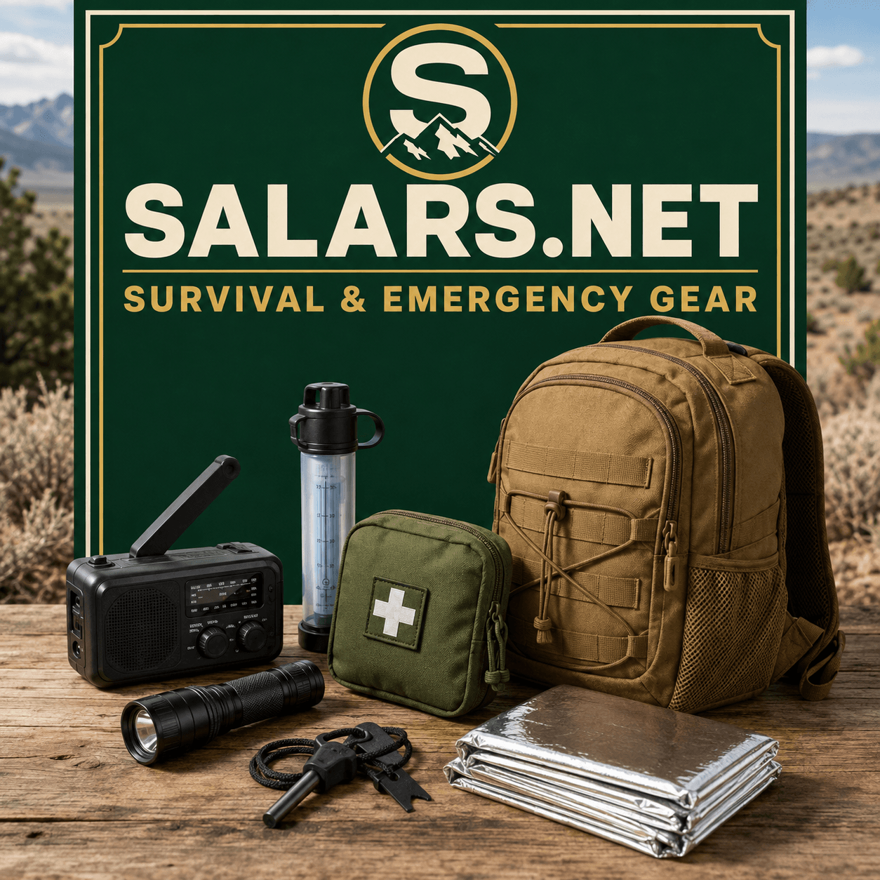 Survival and emergency preparedness equipment available from Salars.net