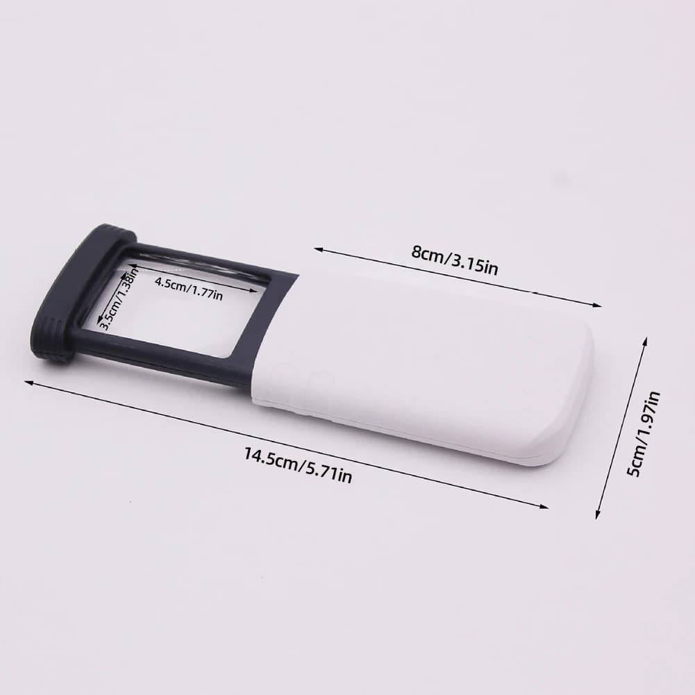 Pull-Out Magnifier Foldable Portable Pocket Loupe Handheld 4x Rectangular with 1 LED Light for Reading Jewelry/Antique Appraisal - AliExpress 1420 - Image 1