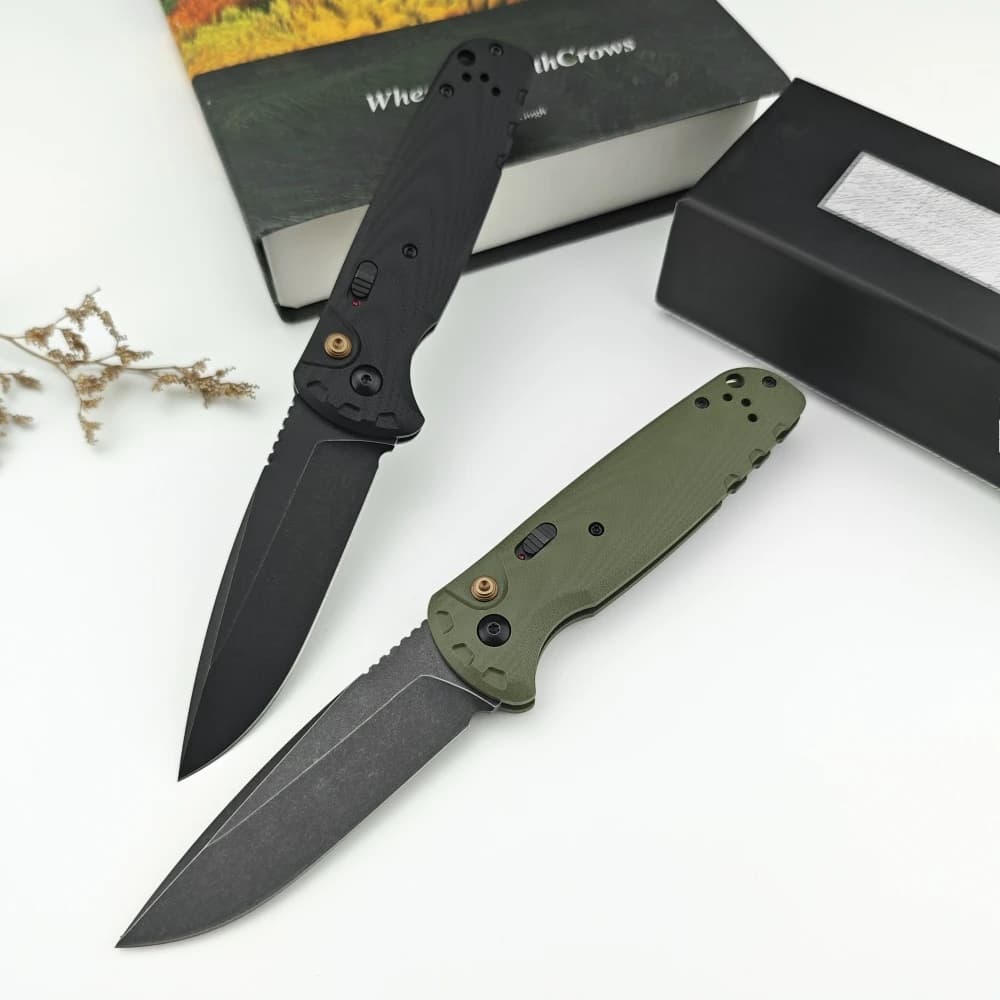 BM 4300 Folding Knife G10 Handle Wilderness Exploration, Hunting, Camp Survival, Ergonomic Handle, EDC Multi-functional Knives - Image 1