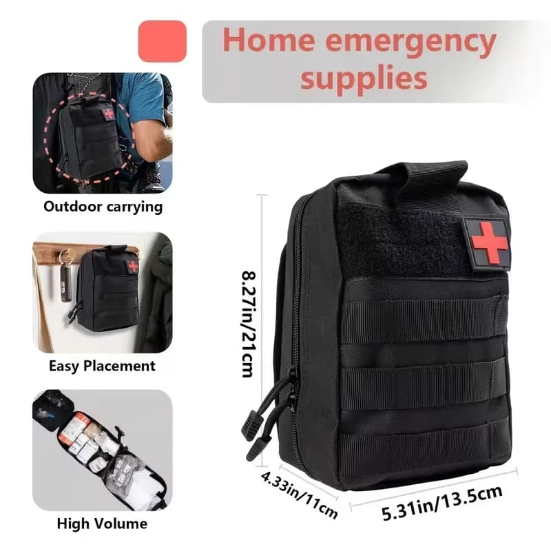 232pcsMulti-Functional Tool Backpack Emergency Survival Kit Camping Gear First Aid Supplies with MOLLE Pouches Suitable for Hunting Camping Gardening Outdoor Adventure Creative Gift for Valentine's Day Father's Day Birthday - Image 5