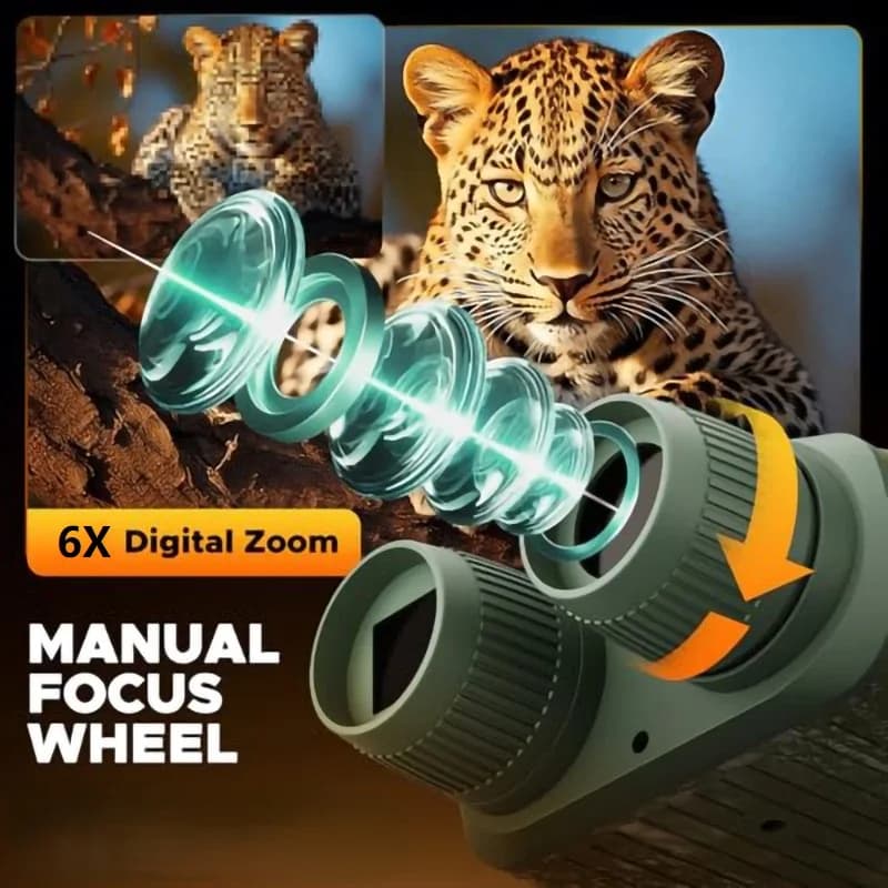 2.5K Digital Night Vision Monocular Camera 6X Digital Zoom Infrared Night Vision Goggles 800M Long Range View Rechargeable Night Vision Scope for Hunting Camping Wildlife Observation Security Surveillance - Image 6