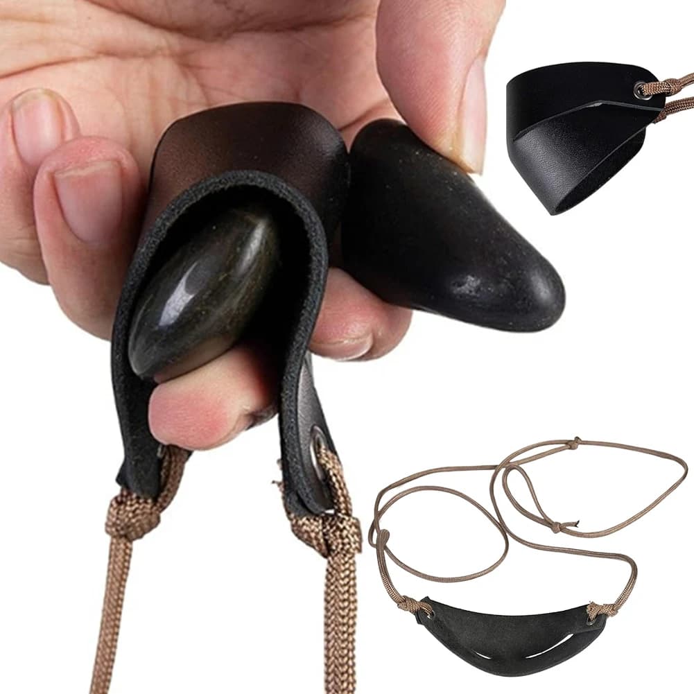 Handmade Leather Shepherd Sling Old-Fashioned Slingshot for Outdoor Sports Camping Shooting Hiking Hunting Accessories - Image 5