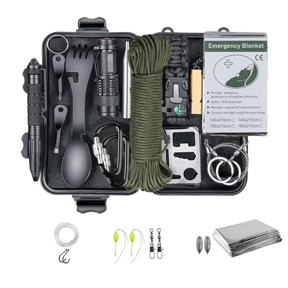 Professional Emergency Survival Kit Gear Camping Multifunction Tactical Defense Equipment First Aid SOS Wilderness Adventure - Image 1