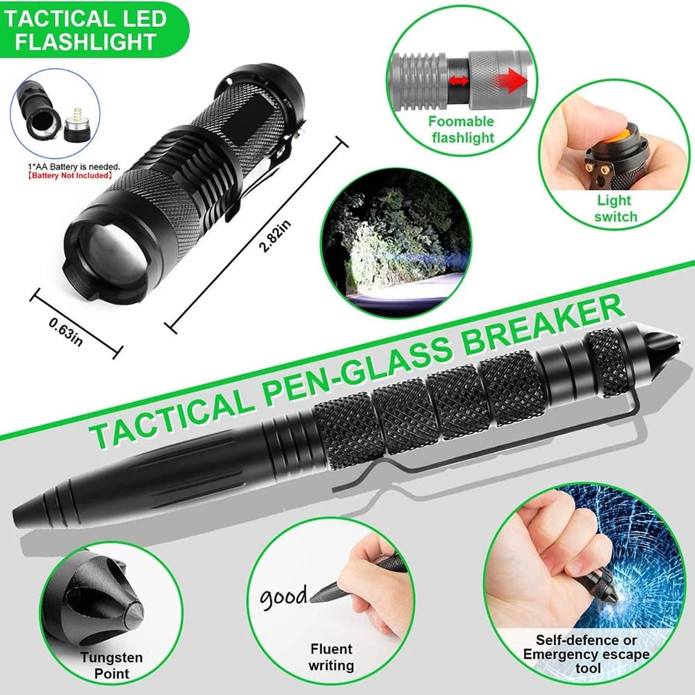 Professional Emergency Survival Kit Gear Camping Multifunction Tactical Defense Equipment First Aid SOS Wilderness Adventure - Image 2