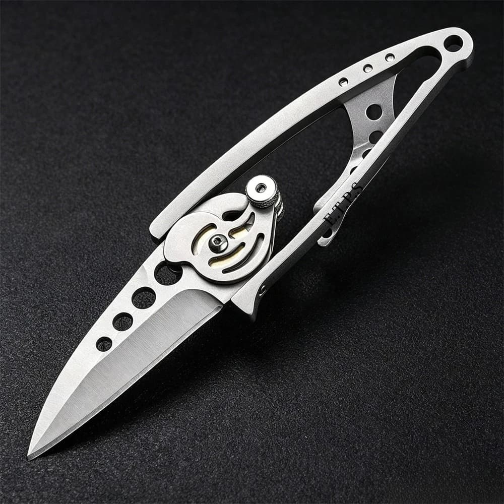 Snap Lock 5102 Pocket Knife Stainless Steel Plain Blade, Durable Camping Fishing Folding Knives Outdoor EDC Tool - Image 1