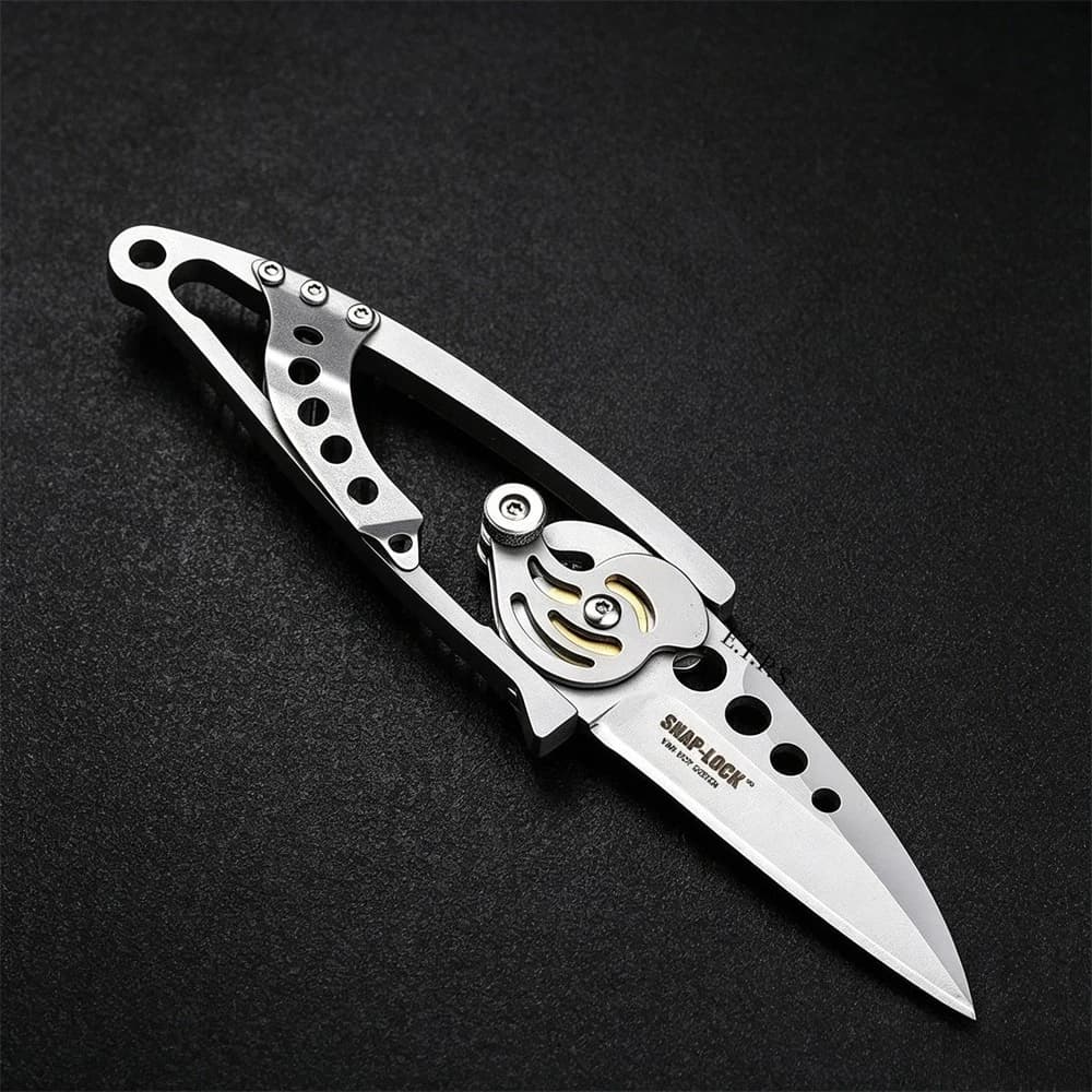 Snap Lock 5102 Pocket Knife Stainless Steel Plain Blade, Durable Camping Fishing Folding Knives Outdoor EDC Tool - Image 5