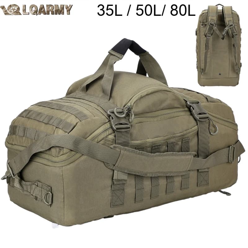 LQARMY 30L 45L 80L Outdoor Mountaineering Bag Molle Tactical Backpack Large Duffel Bag Hiking Camping Travel Bags - Image 1