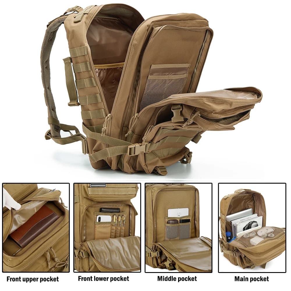 45L Man Tactical Backpacks Traveling Bags Outdoor 3P School Pack EDC Molle Pack For Trekking Hunting Bag camping equipment - Image 5