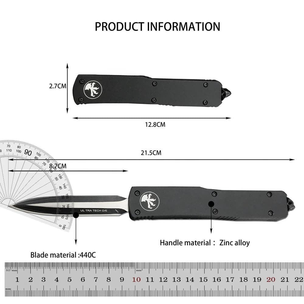 UT70 A High-quality Zinc Alloy Handle Outdoor Folding Knife Rock Climbing Camping Portable Holiday Gifts Essential Equipment Tool - Image 4