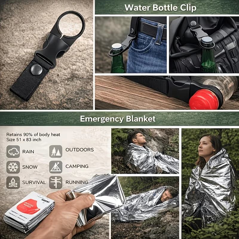 Multi-Functional Tool Backpack Emergency Survival Kit Camping Gear First Aid Supplies with MOLLE Pouches Suitable for Hunting Camping Gardening Outdoor Adventure Creative Gift for Valentine's Day Father's Day Birthday - Image 4