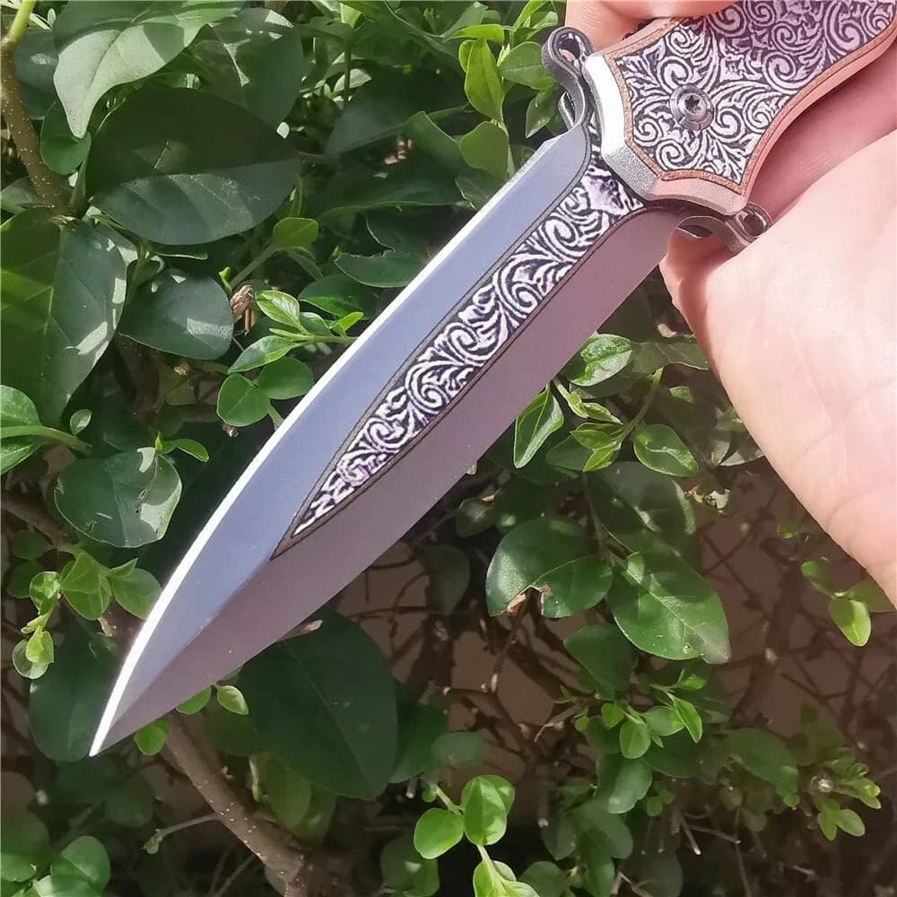 8Cr15mov Blade Steel Folding Knife - Utility Pocket Multi Knife for Camping - Image 4
