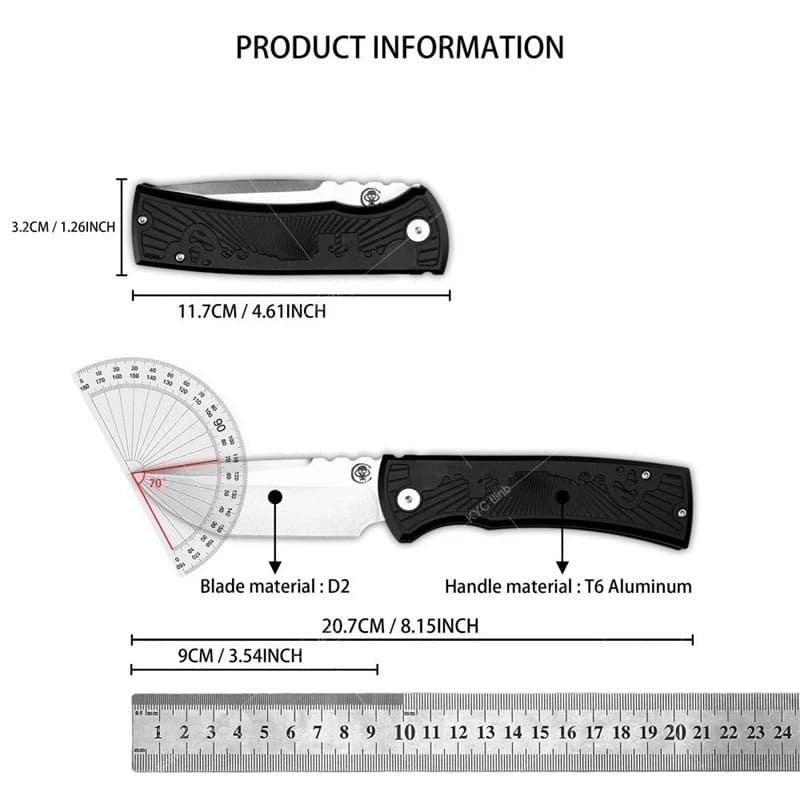 Chaves Knives PT Redencion 229 Model Folding Pocket Knife T6 Aluminium Handle Outdoor Survival EDC Tool Camping Hunting Multifunctional Knives Gift for Men - Image 6