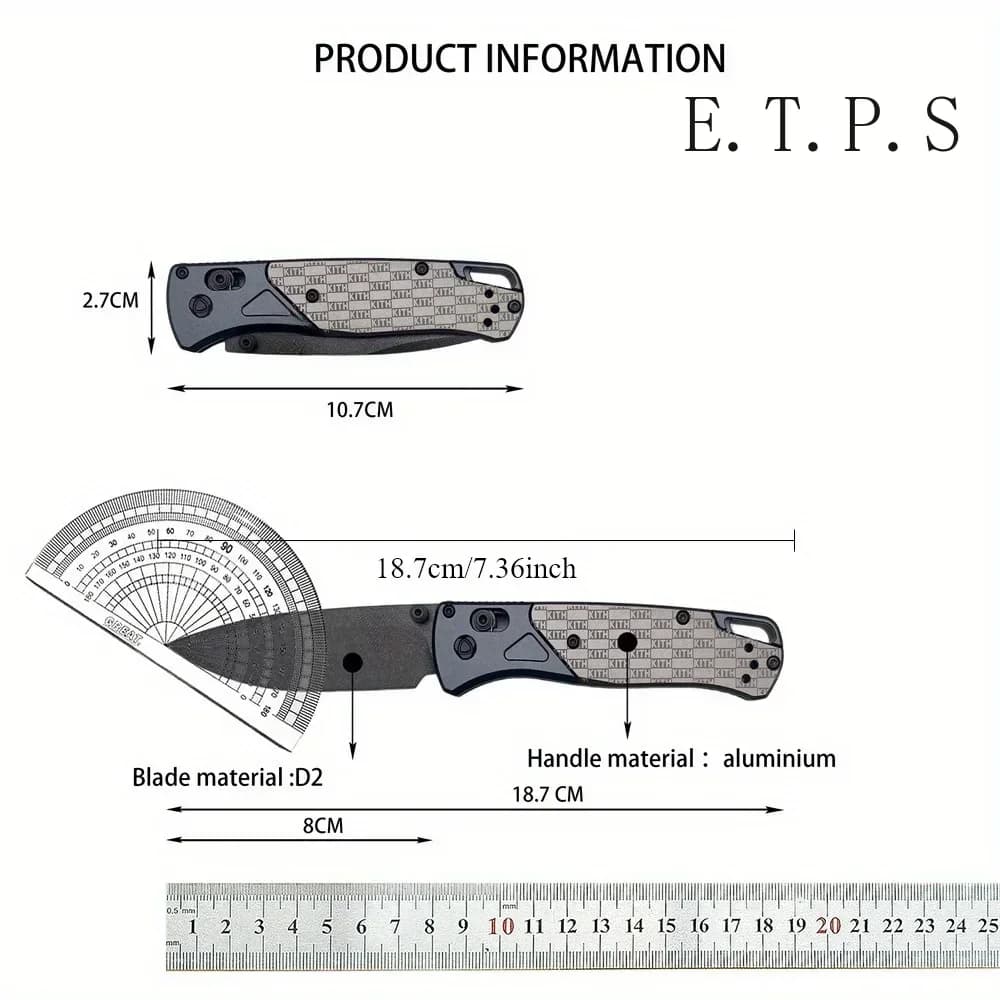 Kith Taps BM for A Limited Run Bugout EDC Knives D2 Blade Aluminum Handle Folding Knife Outdoor Camping Hunting Multitool Gifts - Image 6