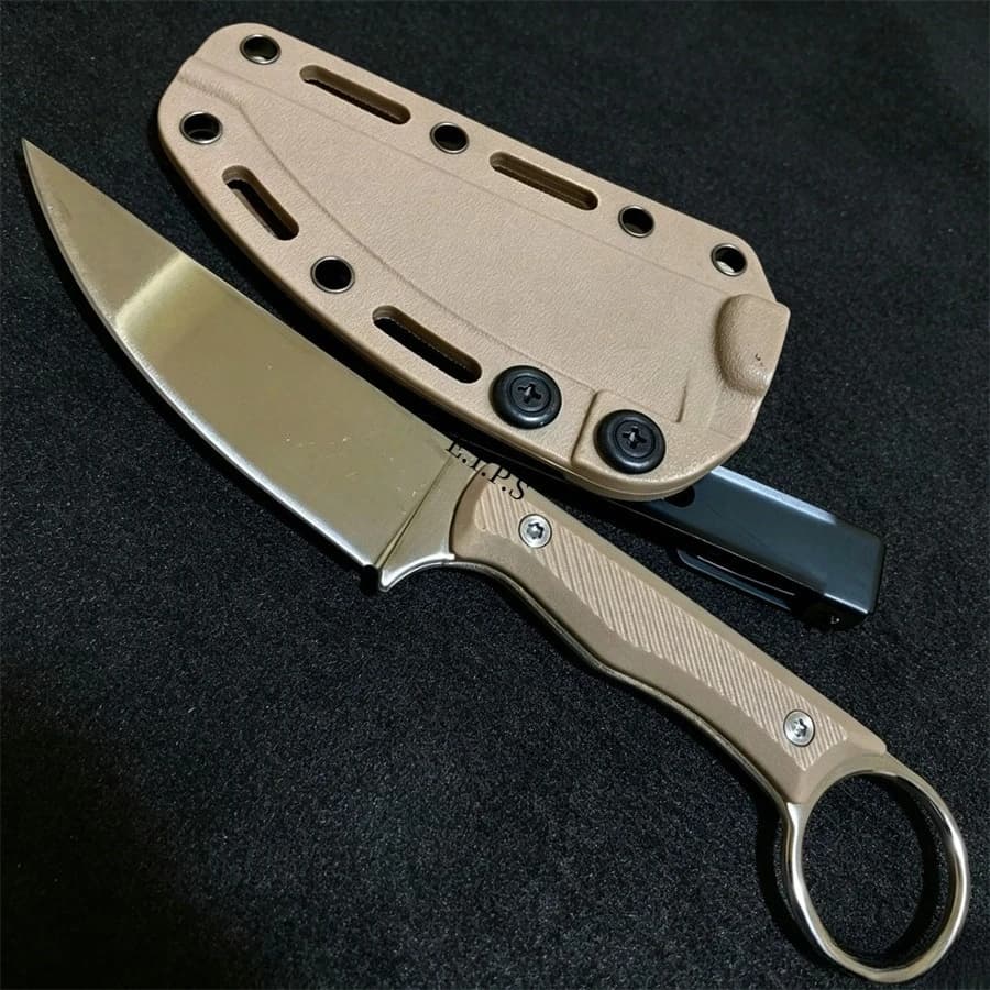 Fixed Blade Outdoor Straight Knife Nylon Wave Fiber Handle EDC Outdoor Hunting Survival Portable with Kydex Knives - Image 2