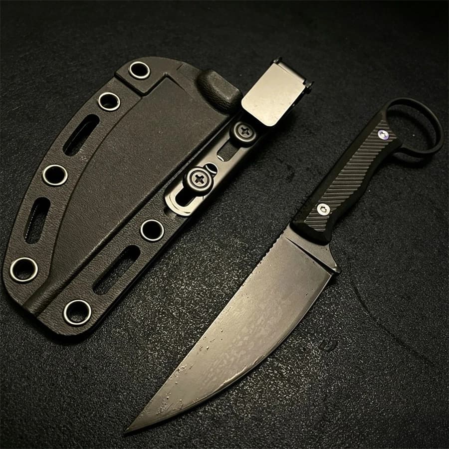 Fixed Blade Outdoor Straight Knife Nylon Wave Fiber Handle EDC Outdoor Hunting Survival Portable with Kydex Knives - Image 3