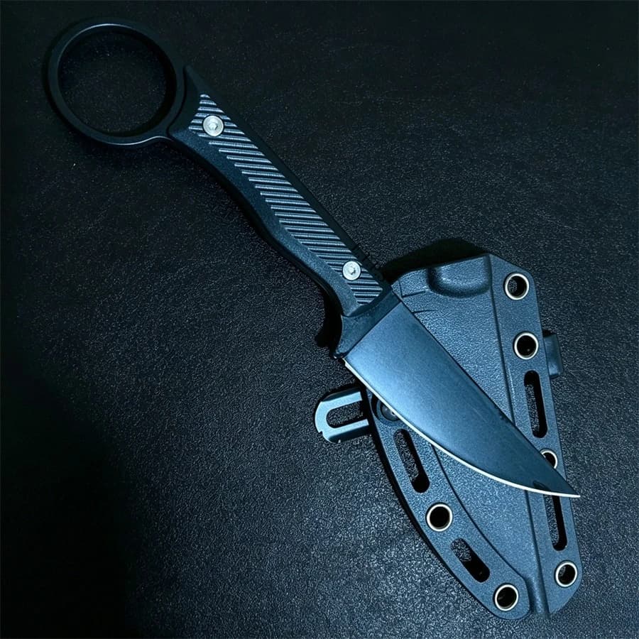 Fixed Blade Outdoor Straight Knife Nylon Wave Fiber Handle EDC Outdoor Hunting Survival Portable with Kydex Knives - Image 6