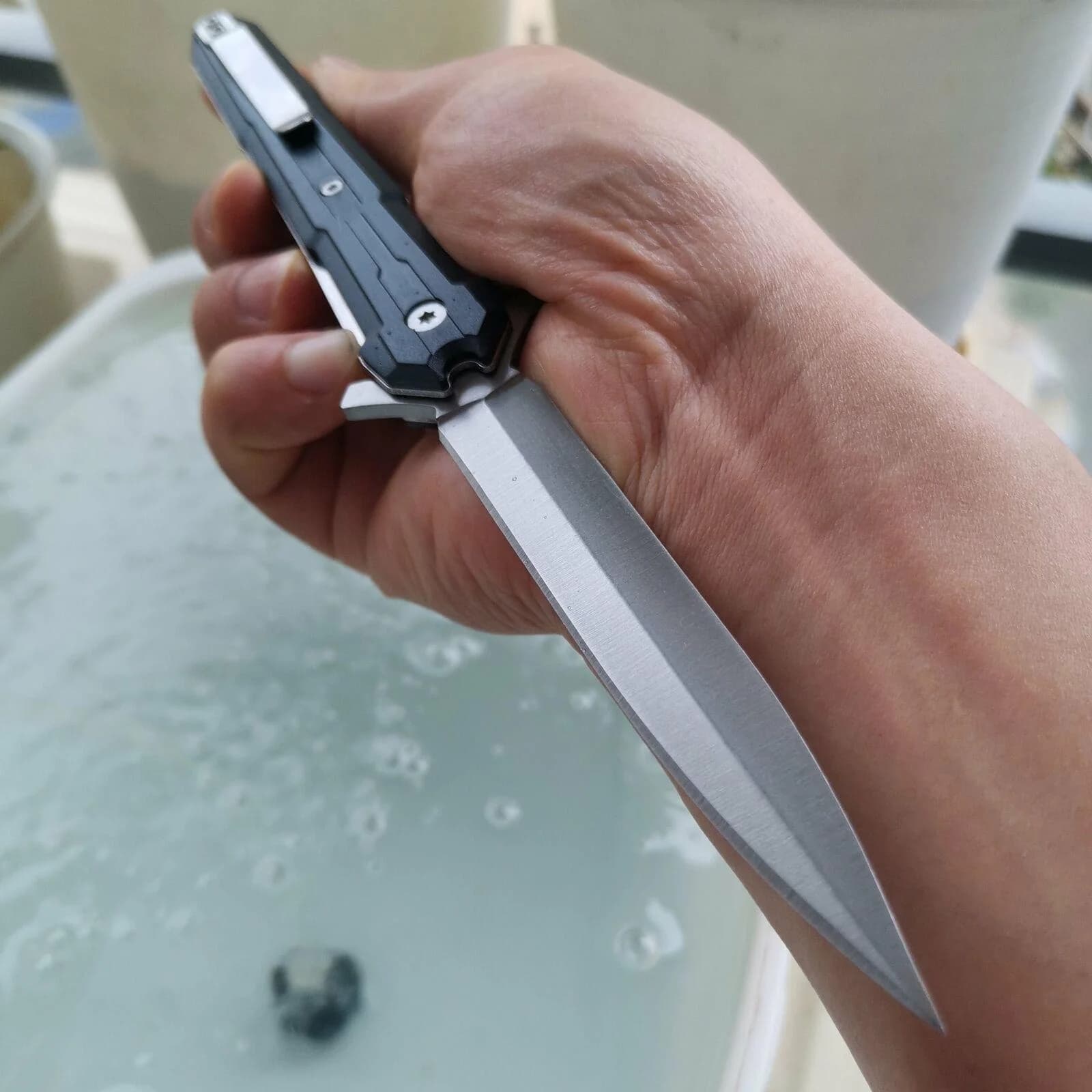 Sharp Portable Black Handle Emergency Tool Tactical Survival Folding EDC Tool - Image 1