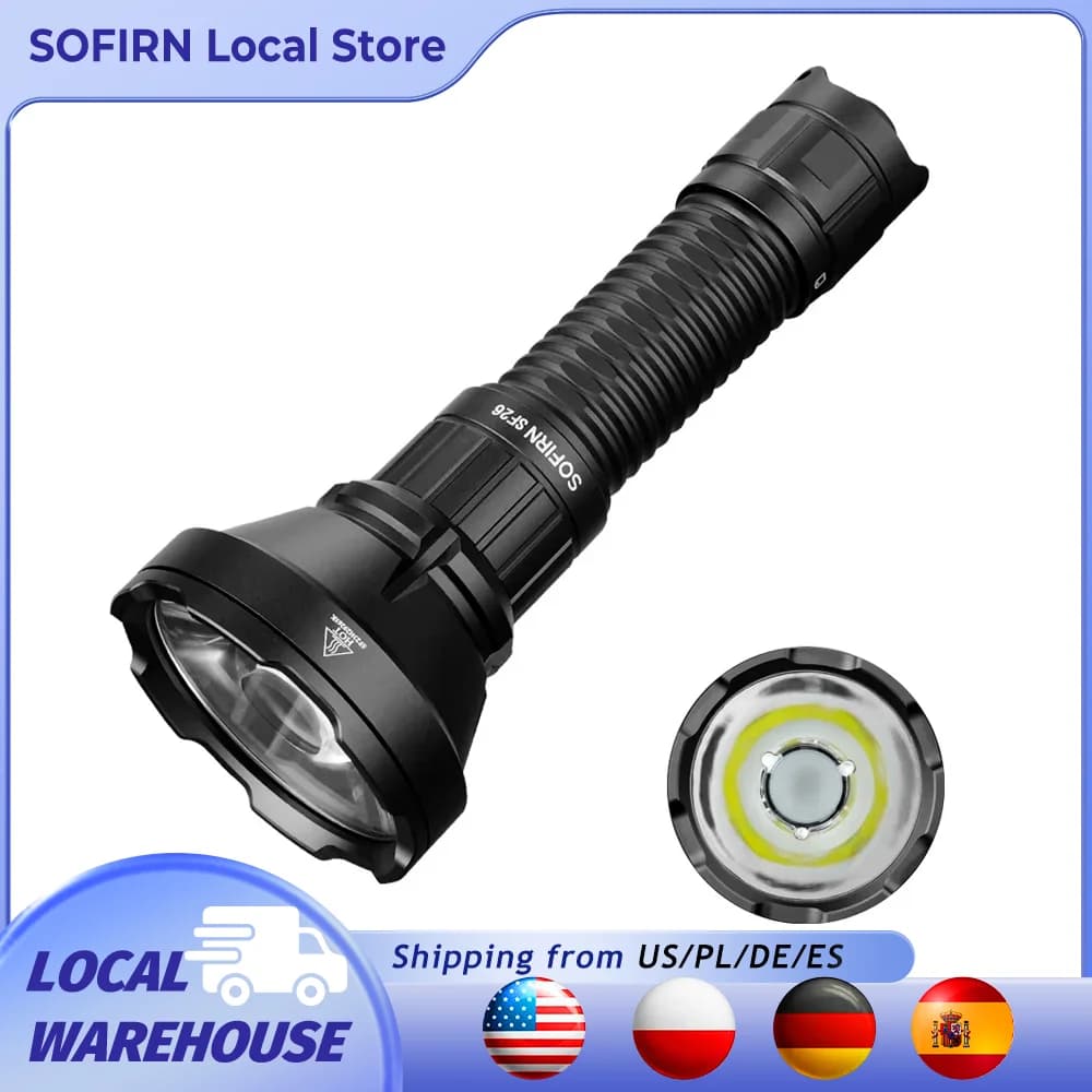 Sofirn SF26 2000lm SFT40 LED 6000K Tactical Flashlight Type-C Rechargeable Protable Powerful 21700 Torch Camping EDC Flashlight - Image 1
