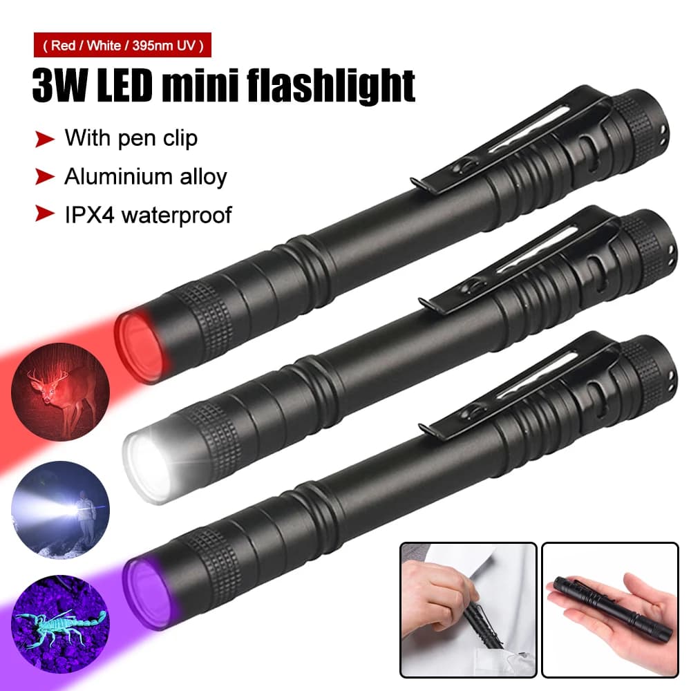 Mini Portable LED Pen Light Pocket Ultra Bright High Lumens Handheld Flashlight Linterna Torch For Camping Outdoor Emergency - Image 1
