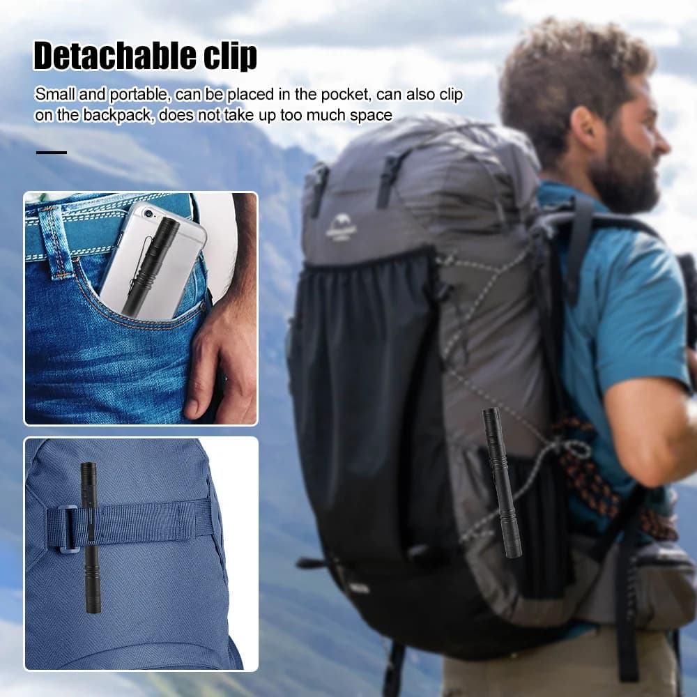 Mini Portable LED Pen Light Pocket Ultra Bright High Lumens Handheld Flashlight Linterna Torch For Camping Outdoor Emergency - Image 2