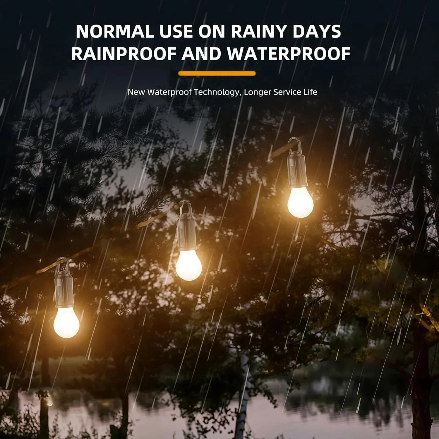 Outdoor USB Rechargeable LED Lamp Bulbs High Brightness Emergency Light Hook Up Camping Fishing Portable Lantern Night Lights - Image 3