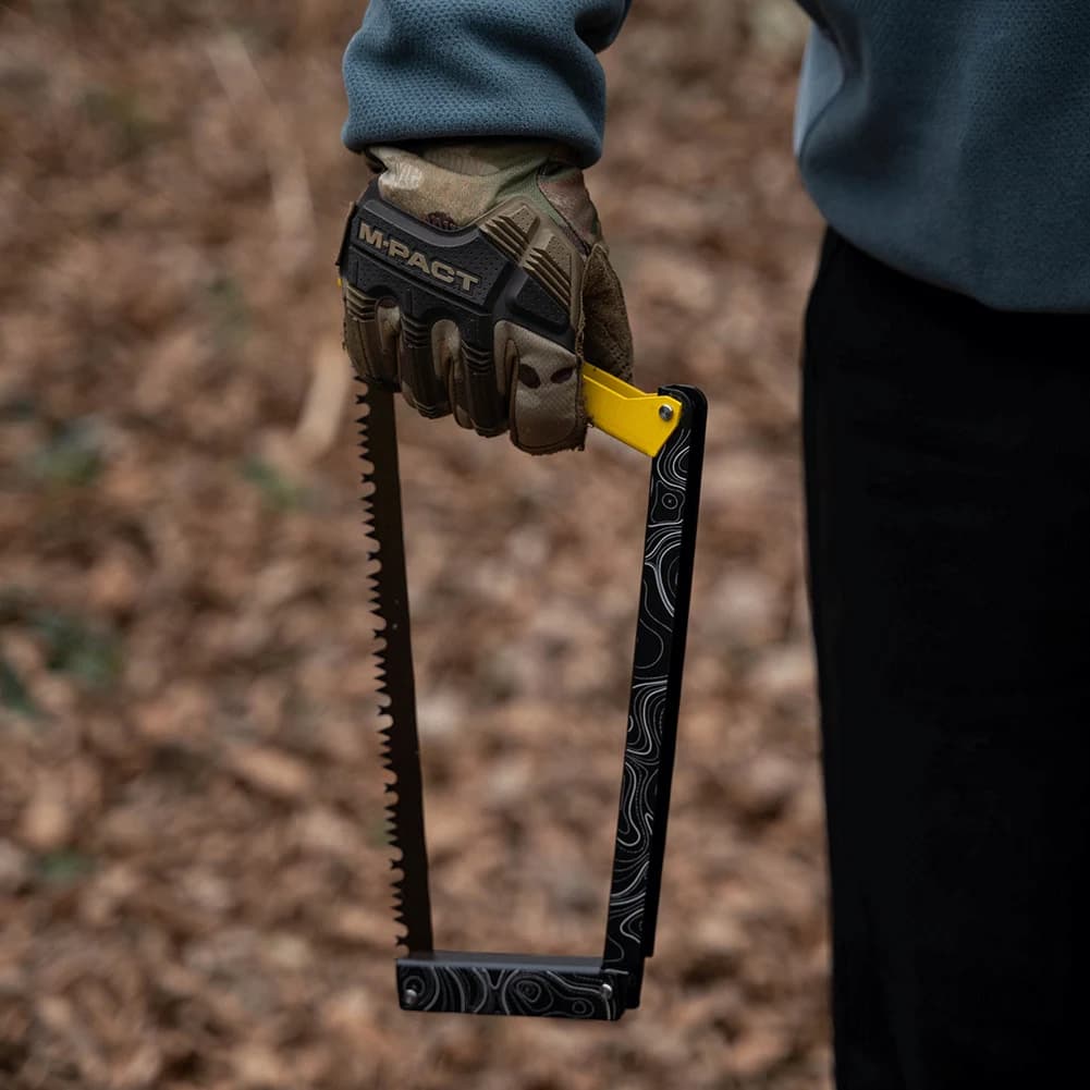 Folding Saw with Storage Bag Portable Wood Saw Aluminum Alloy Camping Foldable Hand Saw Outdoor Hiking Survival Tools - Image 4