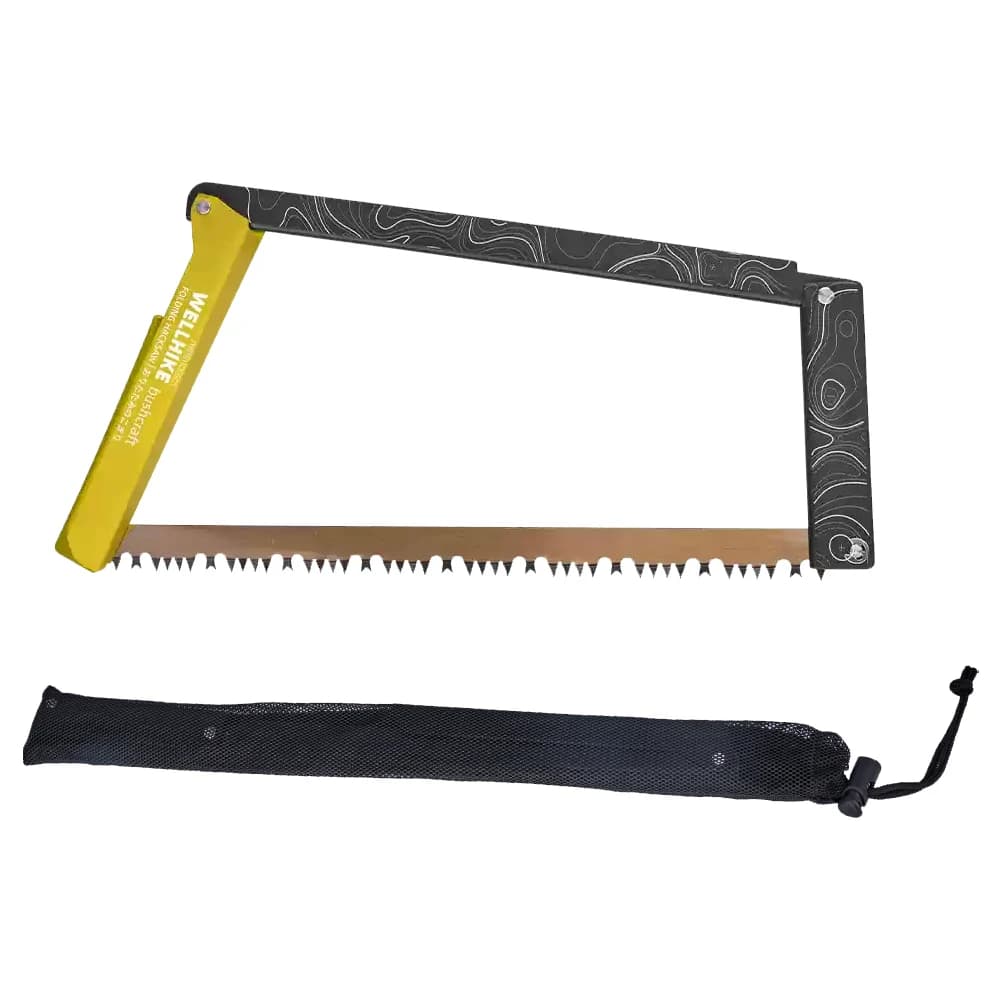 Folding Saw with Storage Bag Portable Wood Saw Aluminum Alloy Camping Foldable Hand Saw Outdoor Hiking Survival Tools variant