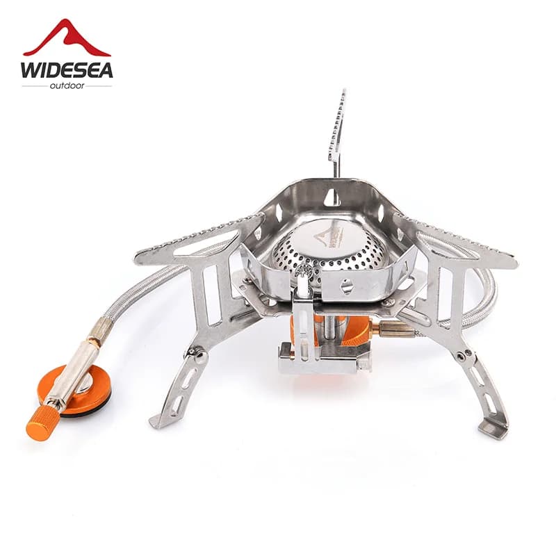 Widesea Camping Wind Proof Gas Burner Outdoor Strong Fire Stove Heater Tourism Equipment Supplies Tourist Kitchen Survival Trips - Image 1