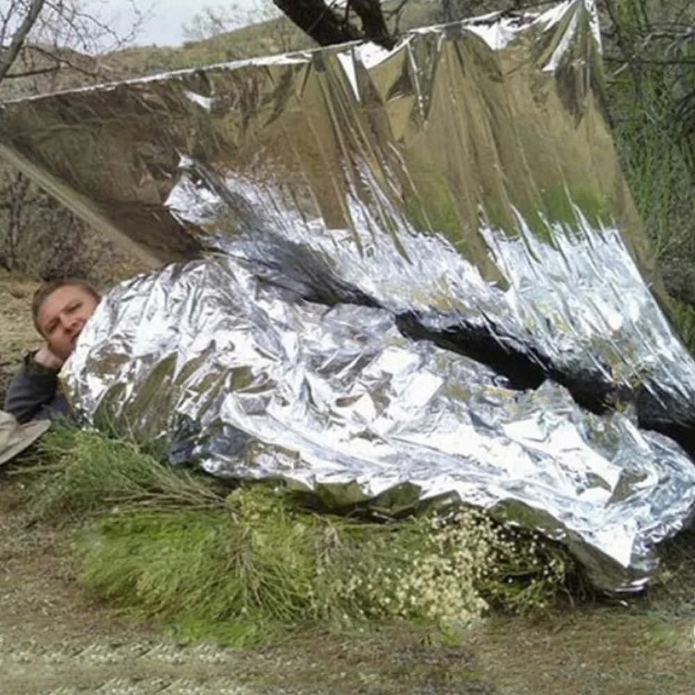 1-20pcs Emergency Mylar Thermal Blanket Foil Space Blanket Designed for NASA Body Warmer Outdoor First Aid Camping Hiking Travel - Image 3