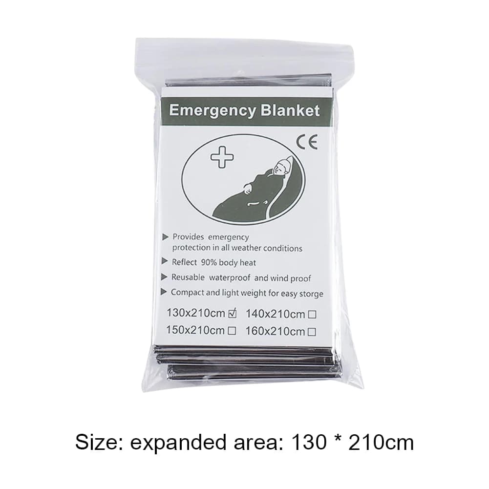 1-20pcs Emergency Mylar Thermal Blanket Foil Space Blanket Designed for NASA Body Warmer Outdoor First Aid Camping Hiking Travel - Image 6
