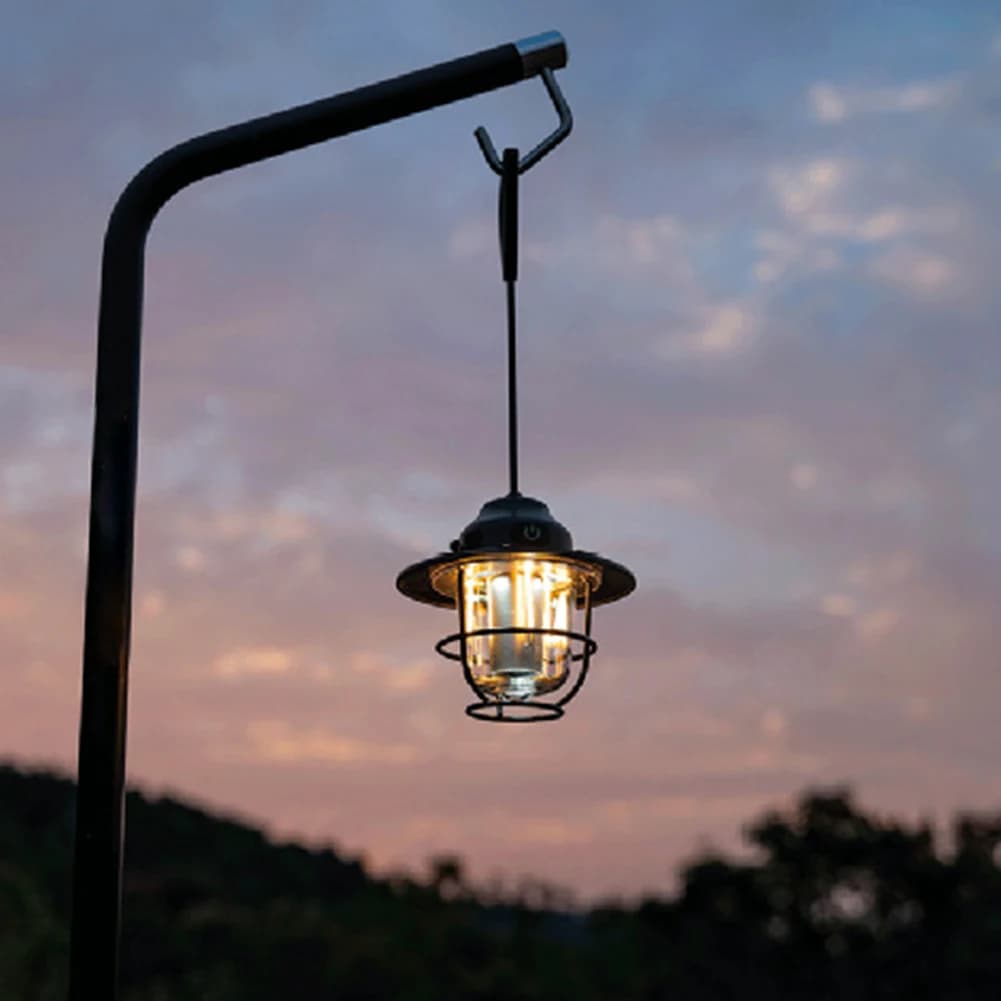 LED Camping Lantern Dimming Emergency Lamp Type C Charging Retro Camping Light 4 Light Modes Multifunction for Fishing Camping - Image 2