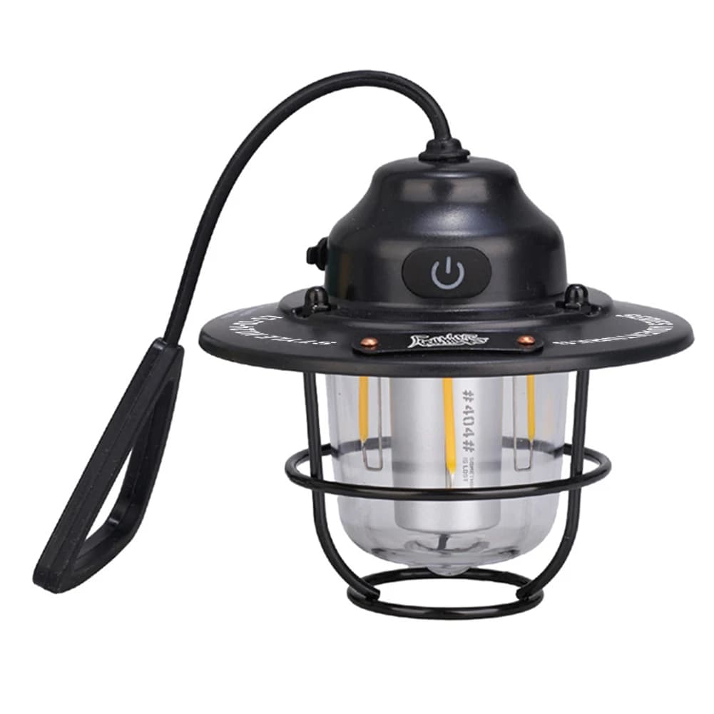 LED Camping Lantern Dimming Emergency Lamp Type C Charging Retro Camping Light 4 Light Modes Multifunction for Fishing Camping variant