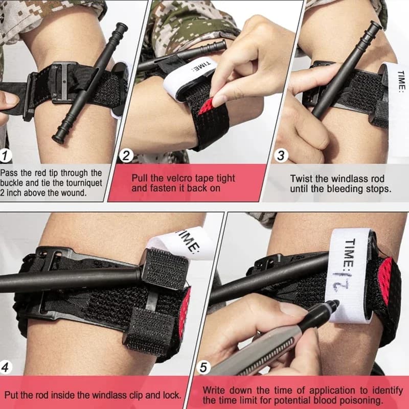 95cm 10pcs/set Emergency Belt Tourniquet Adjustment Buckle Medical Survival Combat Tactical Tourniquets Outdoor Exploration - Image 4