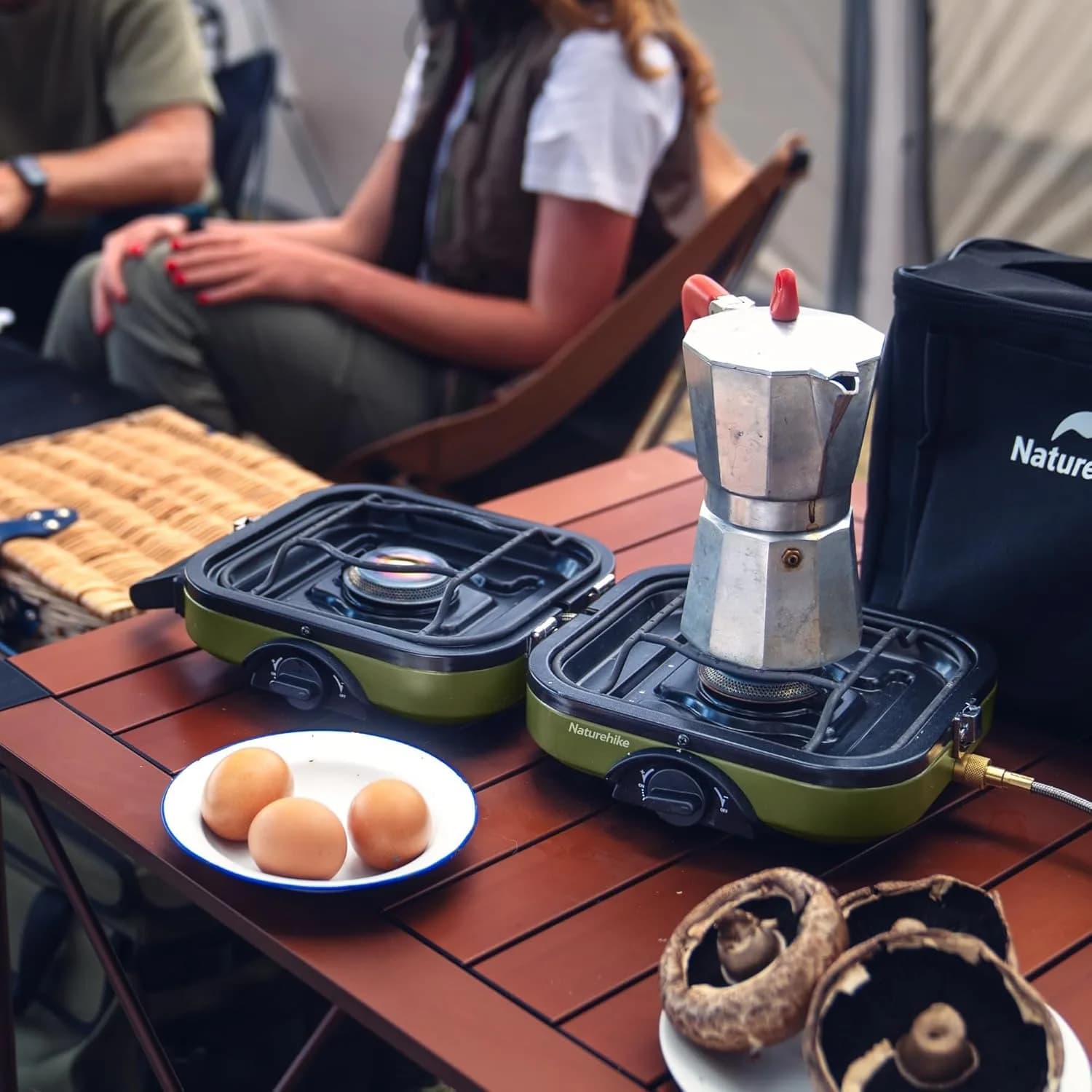Naturehike 2 Burner Folding Camping Stove Portable Propane Gas Stove with Carry Bag 16000 BTU Stove Outdoor Picnic Equipment - Image 5