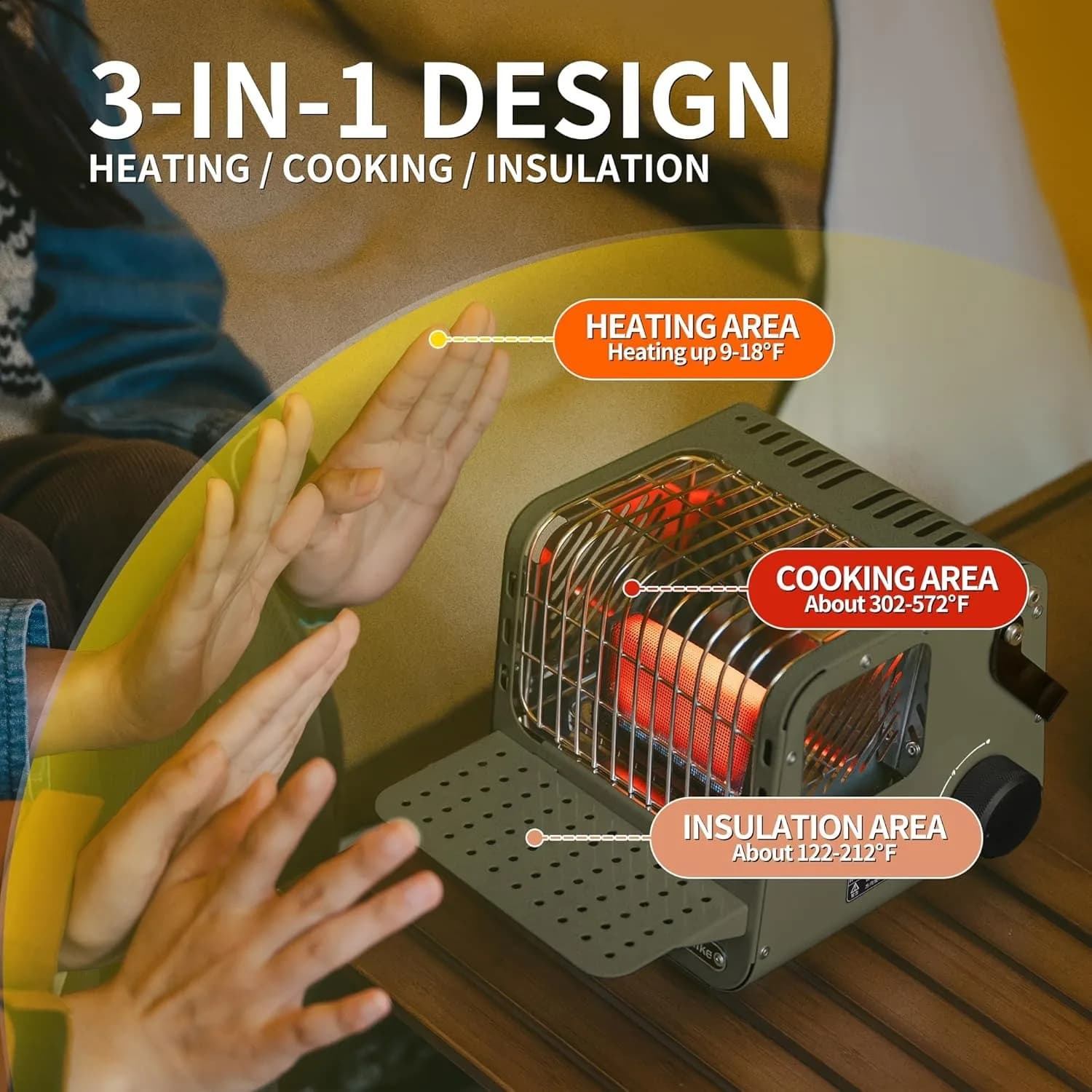 Naturehike Camp Heater Portable Space Heater for Indoor & Outdoor Use Camping Mini Cassette Heating Stove - Image 2