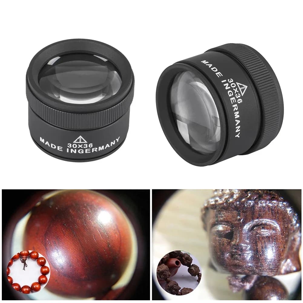 30X 36mm Magnifying Glass for Precision Work K9 Optical Lens Monocle Watch Magnifier Loupe Handheld Coin Stamps Jewelry Loupe - Image 2