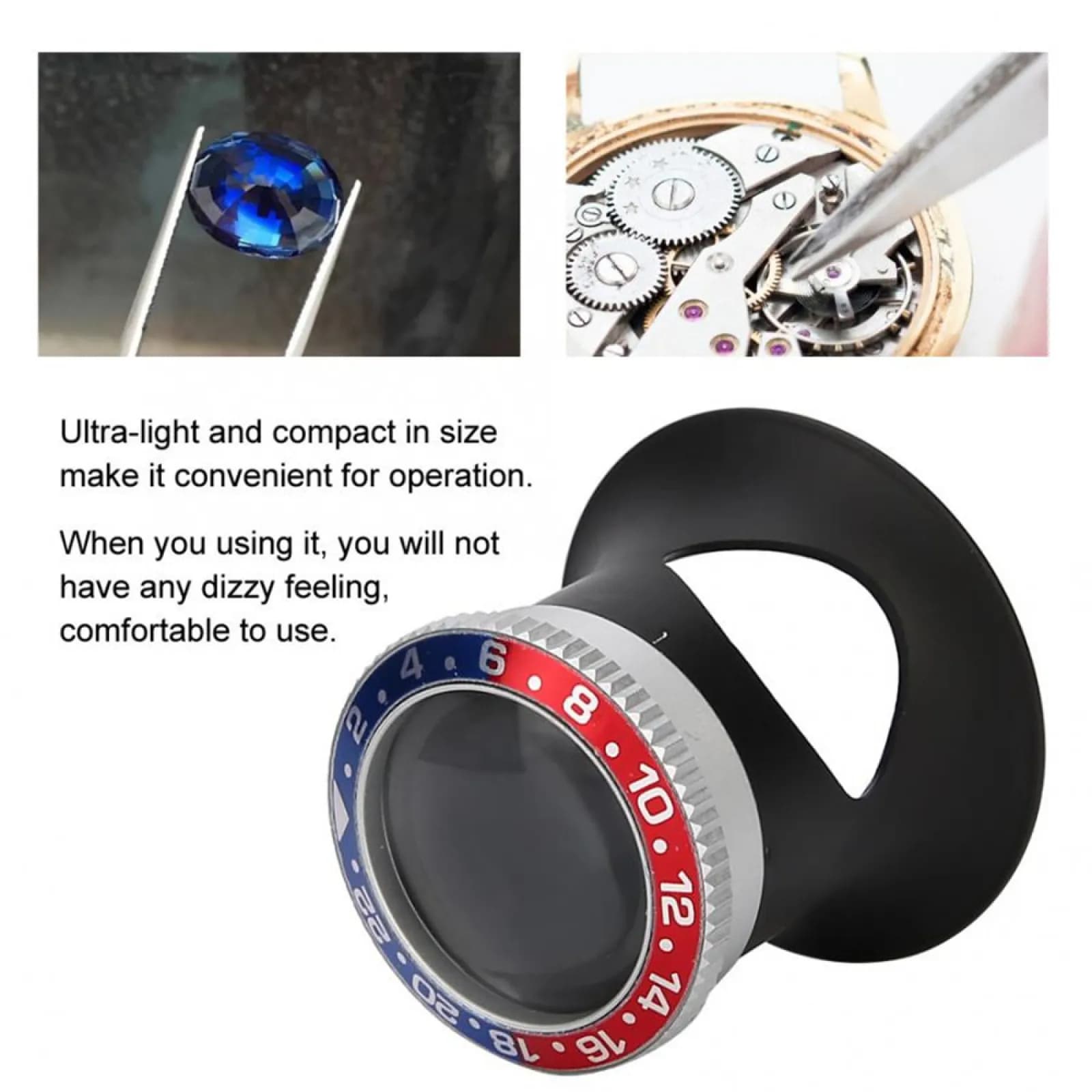 10/20X Optional High Multiplier Watch Magnifier 23.4cm Magnifying Glasses Loupe Jewel Watchmaker Repair Tool - Image 3