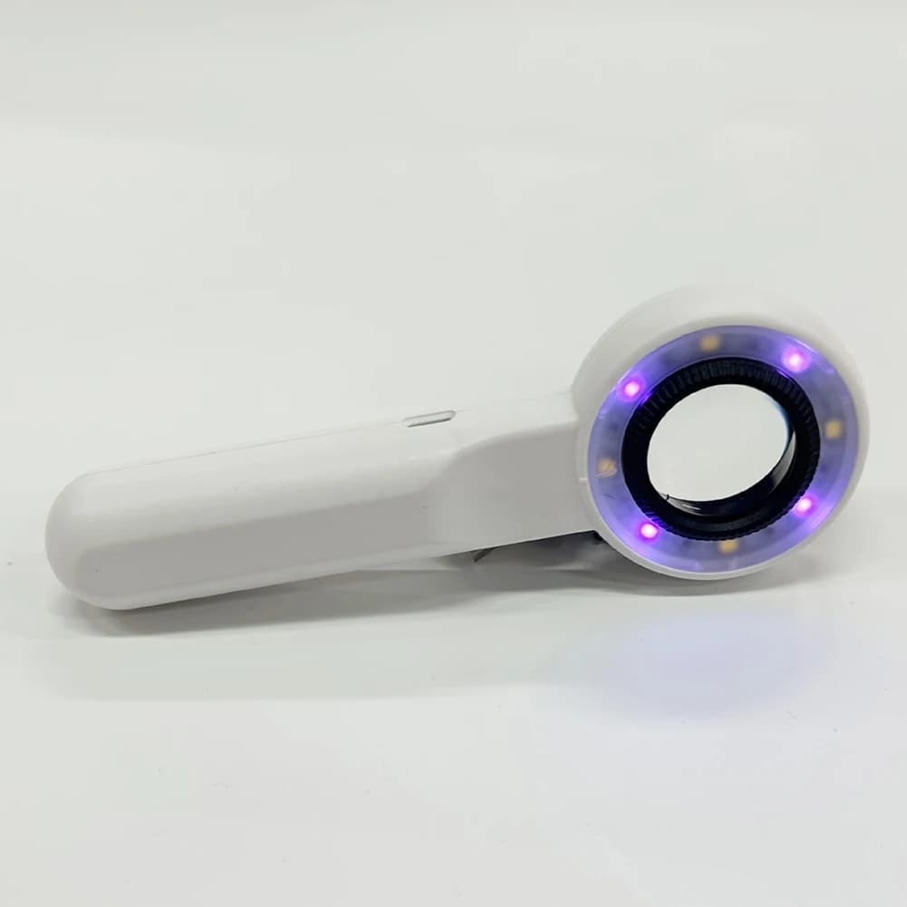 60X Handheld Magnifier 2 Lighting Mode Illuminated Magnifying Glass Lightweight Luminous Magnifier for Reading Newspaper Jewelry - Image 4