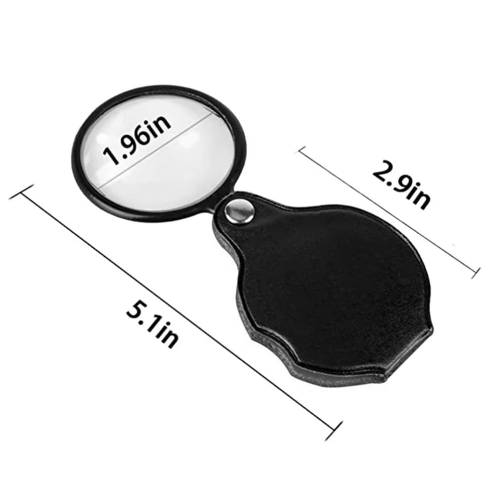 5X Mini Pocket Magnifier Reading Folding Magnifying Glass Mini Pocket Magnifier Monocle for Reading Maps Menus - Image 2