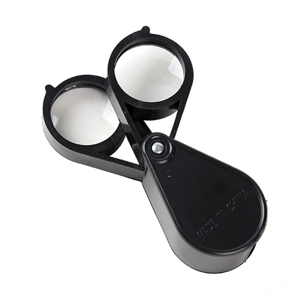 10X 30mm Double Open Folding Portable Jewelry Optical Glass Loupe Magnifier - Image 1