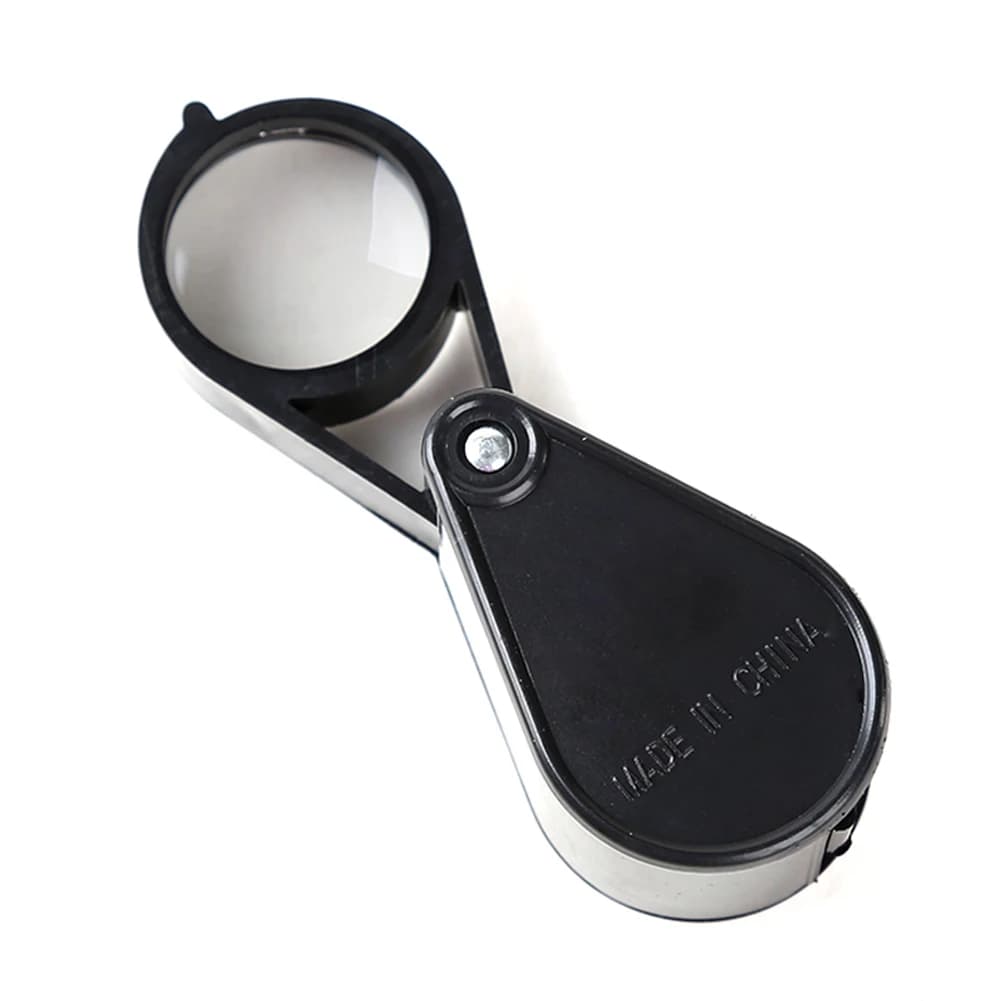 10X 30mm Double Open Folding Portable Jewelry Optical Glass Loupe Magnifier - Image 2