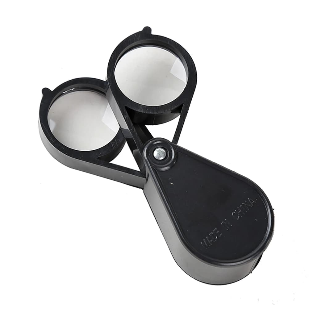 10X 30mm Double Open Folding Portable Jewelry Optical Glass Loupe Magnifier - Image 3