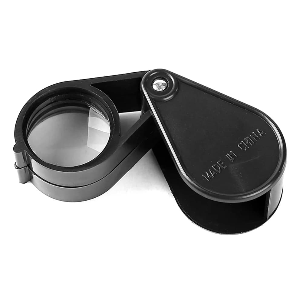 10X 30mm Double Open Folding Portable Jewelry Optical Glass Loupe Magnifier - Image 4