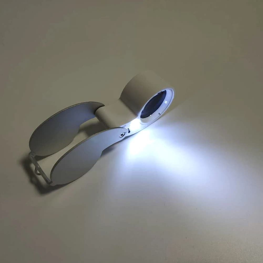 40x Handheld Loupe Jewelry Optical Glass 25mm HD Illuminated Loupe Portable Tools for Reading Jewelers Watch Repair Supplies - Image 2